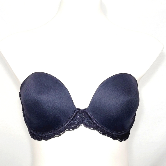 32DD Natori 731023 Feathers Strapless Plunge Multiway Bra‎ Black - Picture 2 of 8